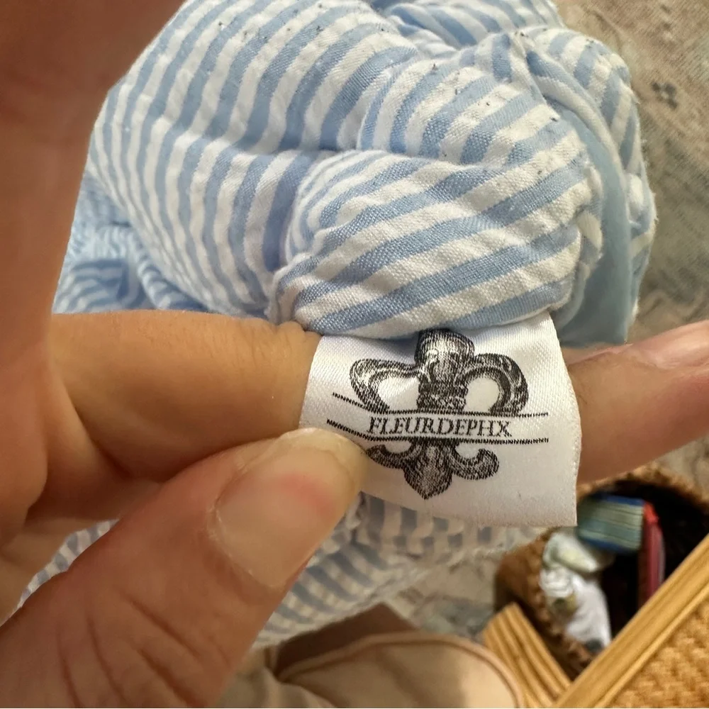 Personalized Gingham Shopping Cart Cover: Light Blue High Chair Cover Henry